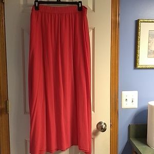 Old Navy Watermelon Red Maxi Skirt Size Large